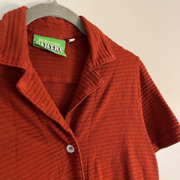 Big Bud Press Women's Textured Shirt in Rust Size P - Picture 3 of 5